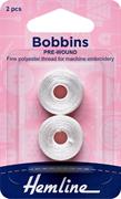  Pre-Wound Thread Bobbin, Polyester, 2 pack 145m, 75/D2